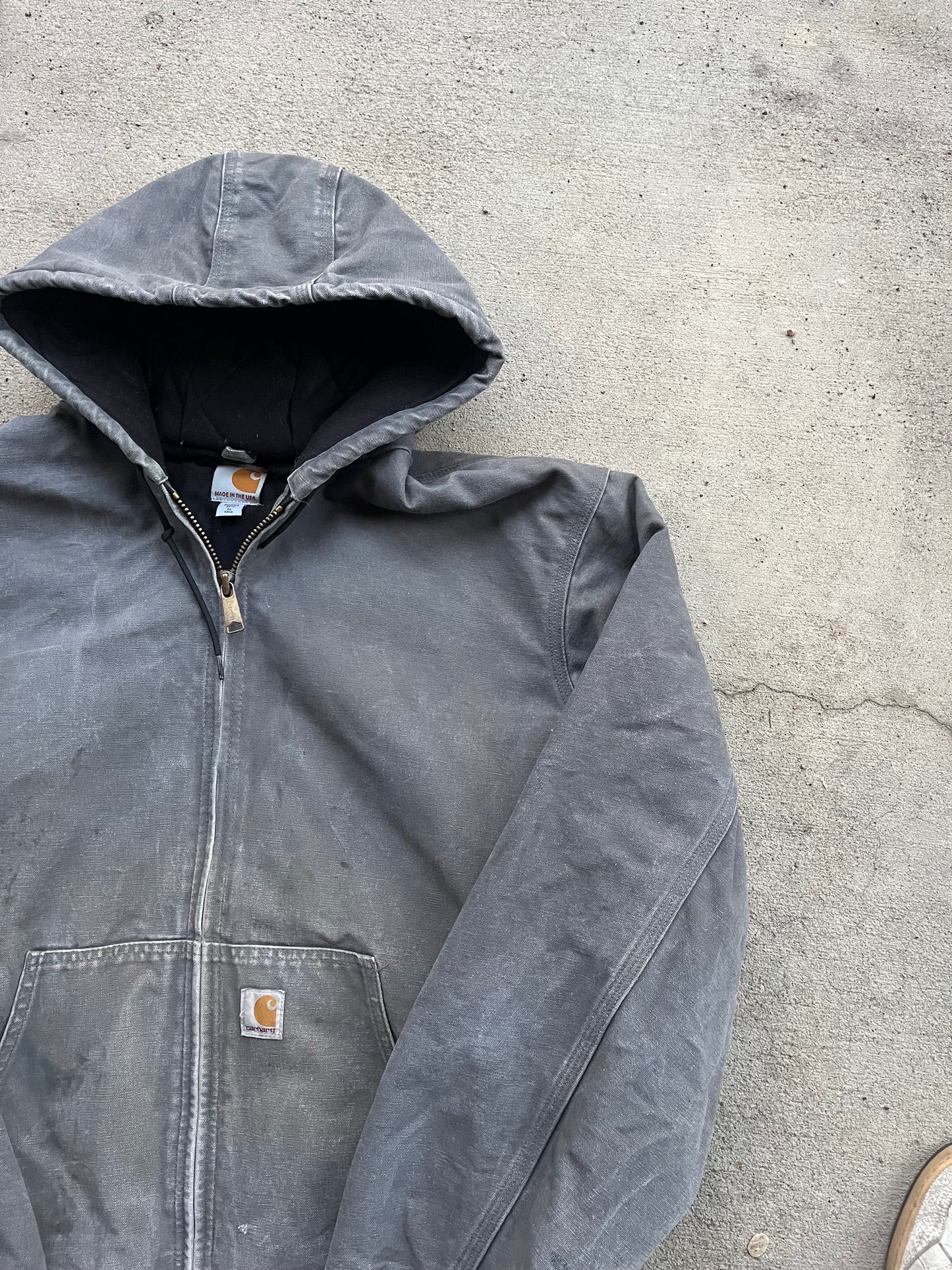 Grey Hooded Carhartt Jacket