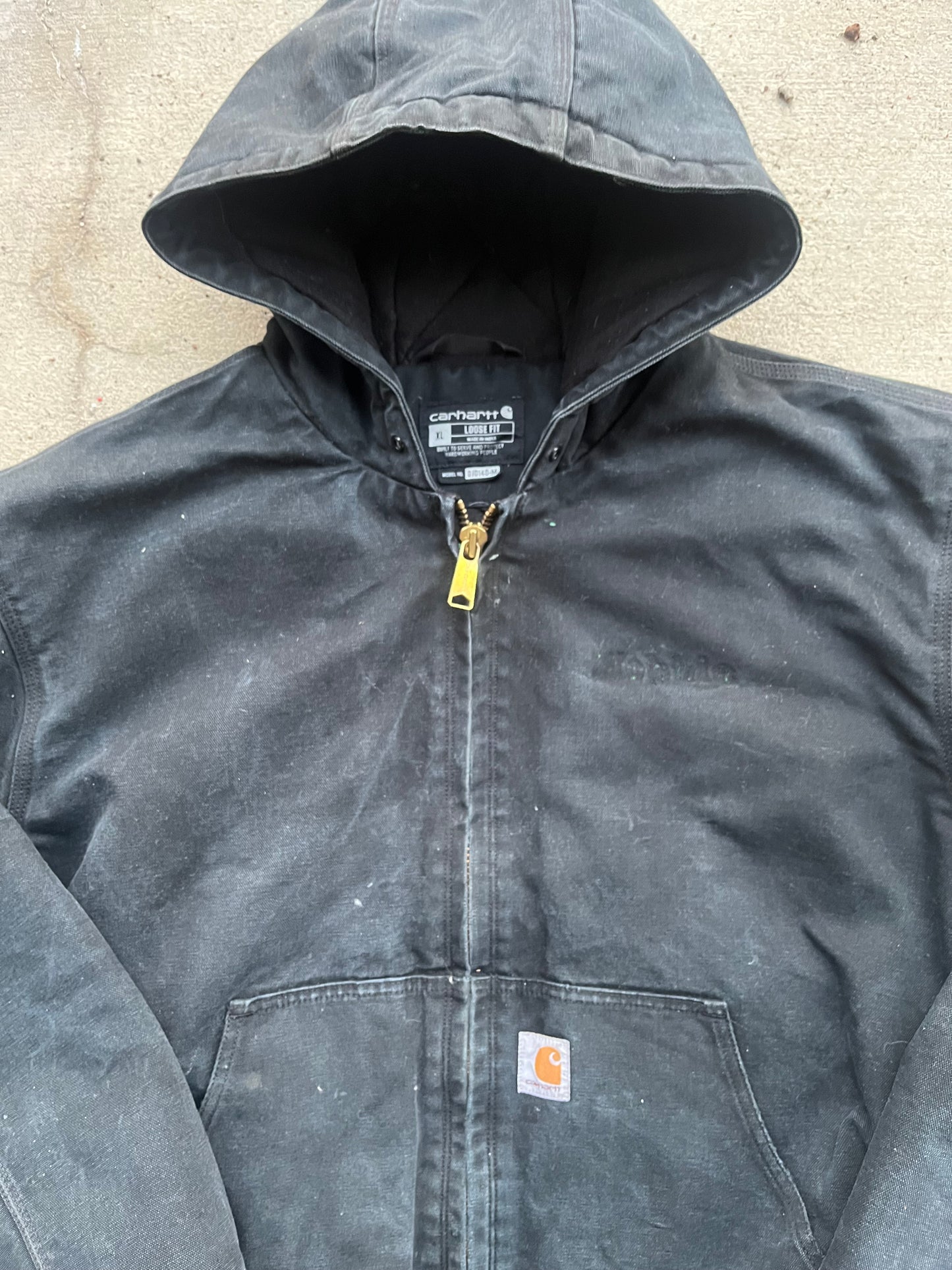 Black Hooded Carhartt Jacket