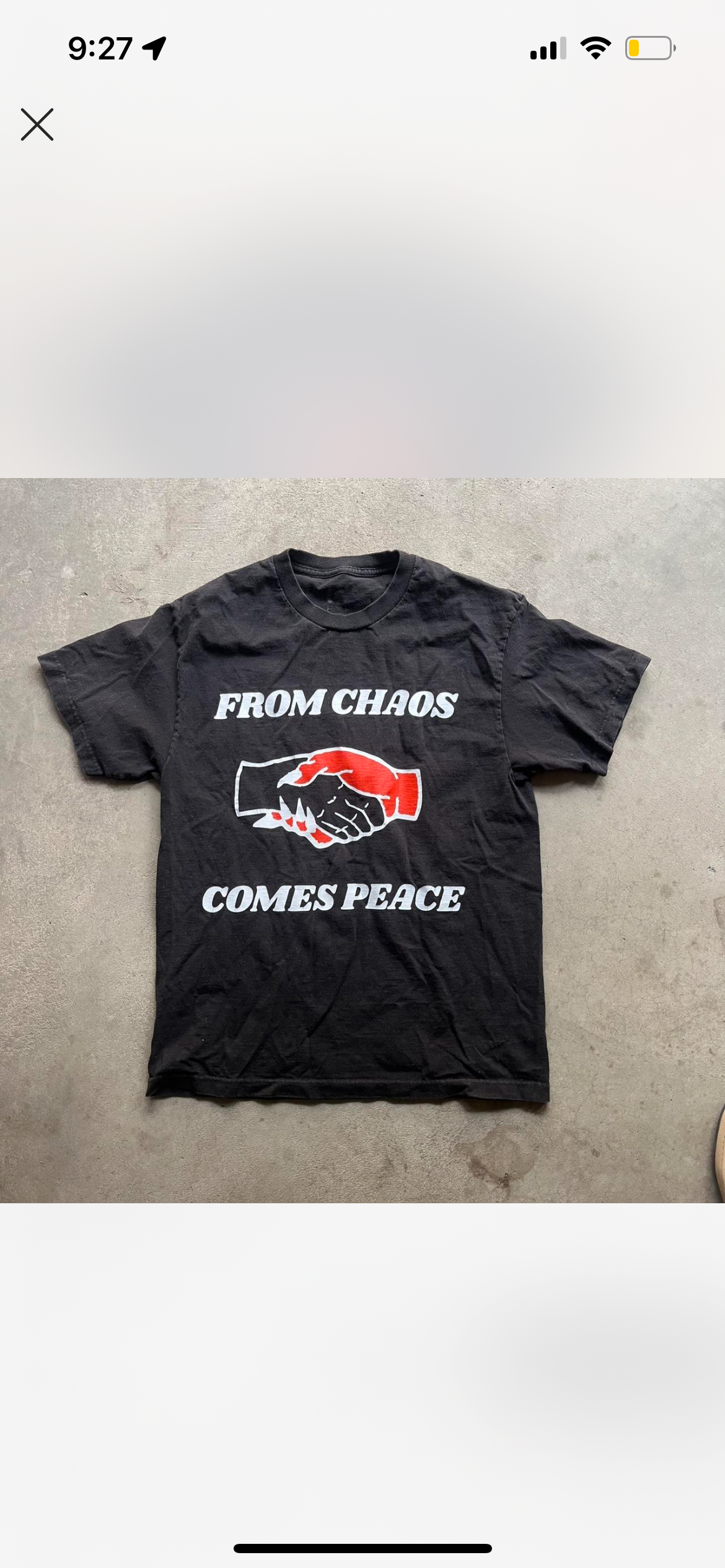 “From chaos comes peace”