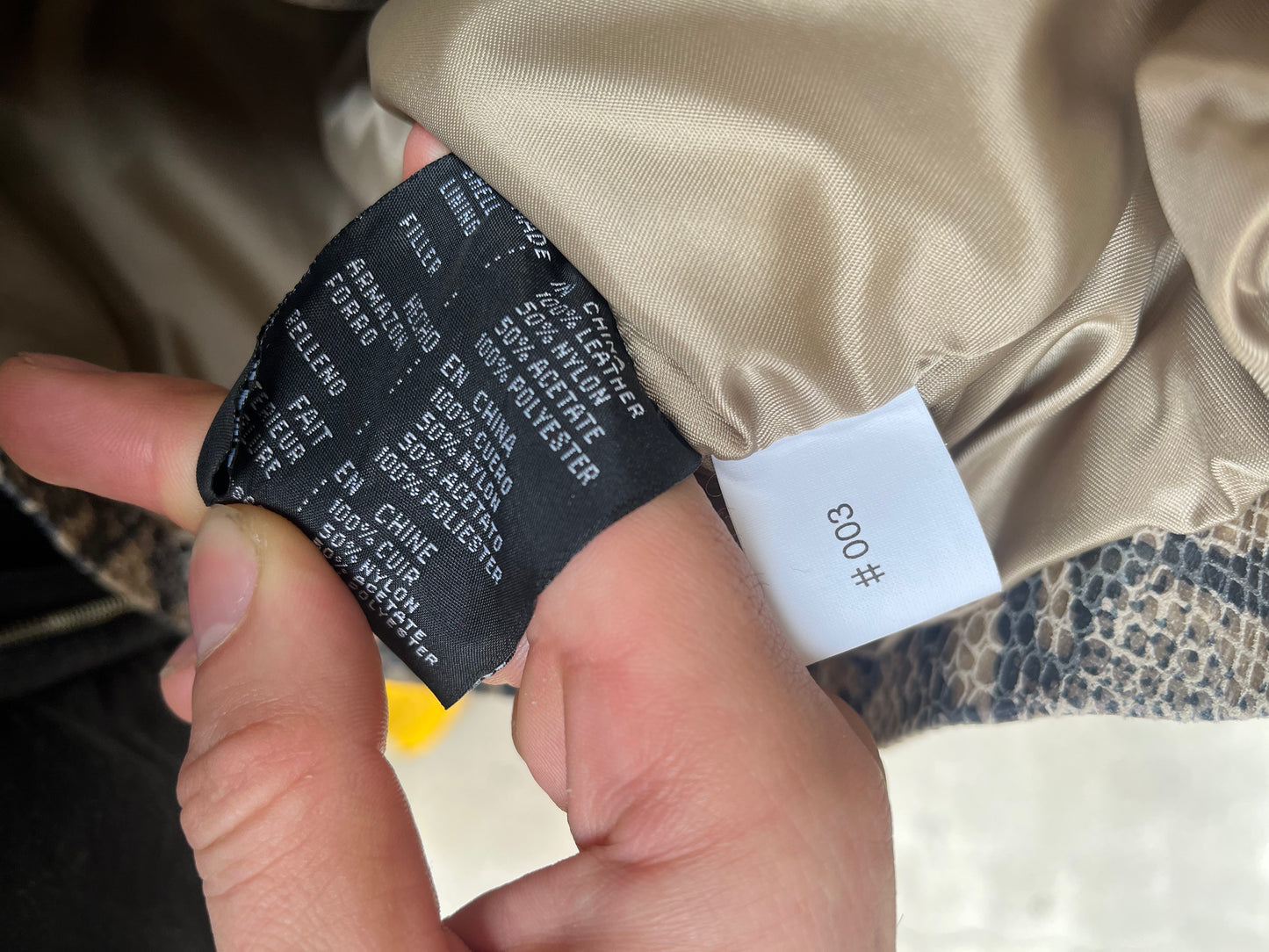 Reptile leather jacket