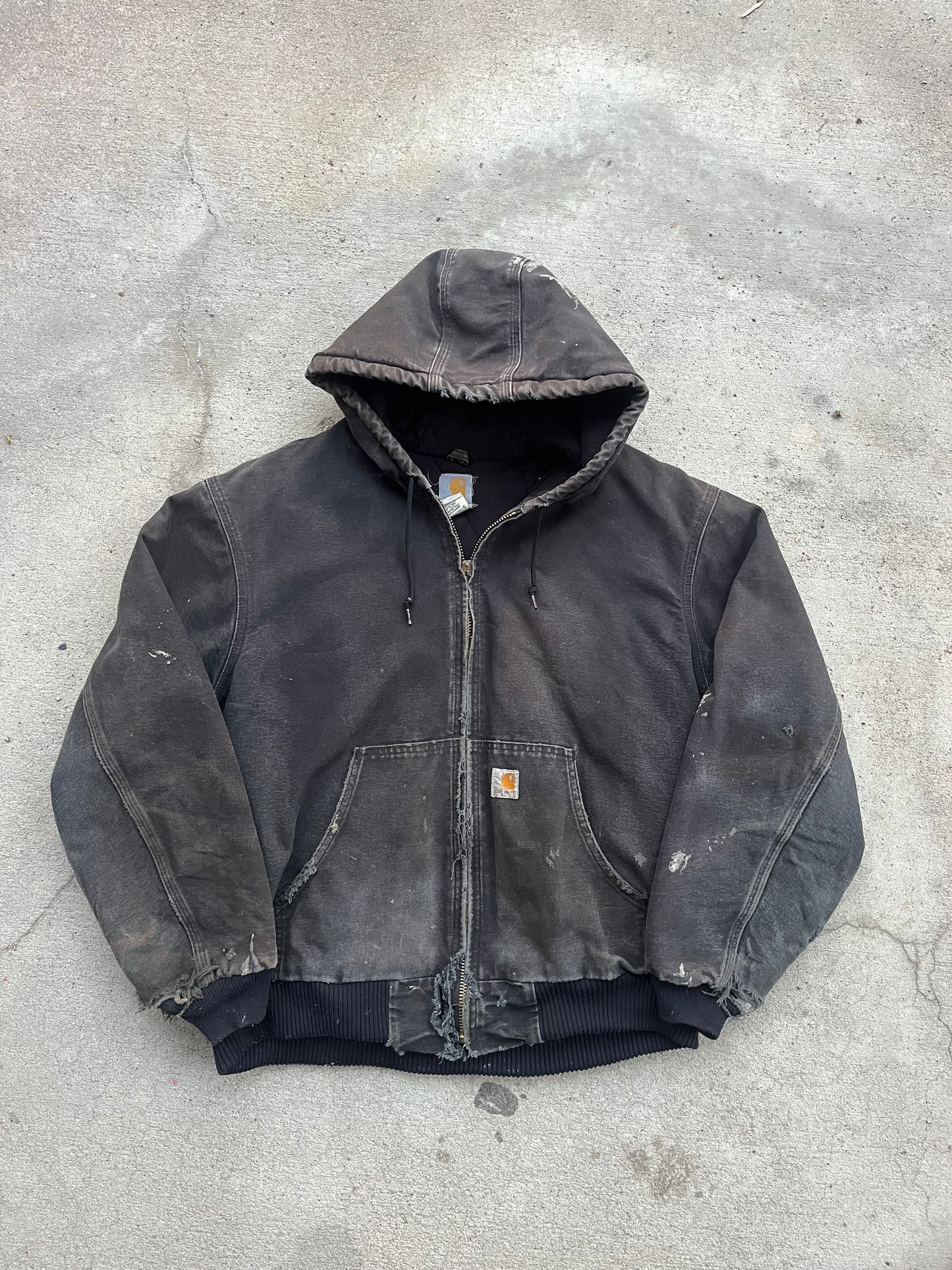 Black Hooded Carhartt Jacket