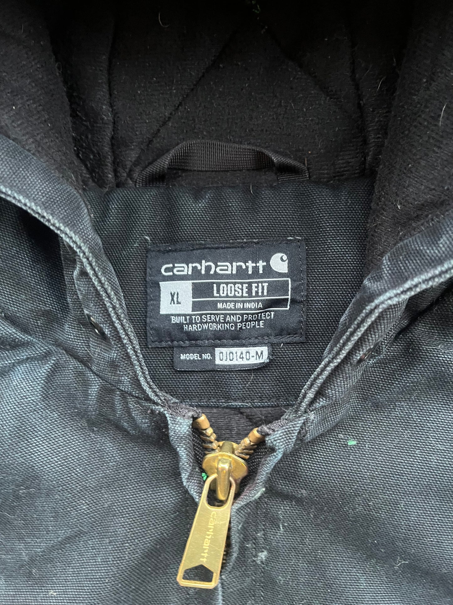 Black Hooded Carhartt Jacket