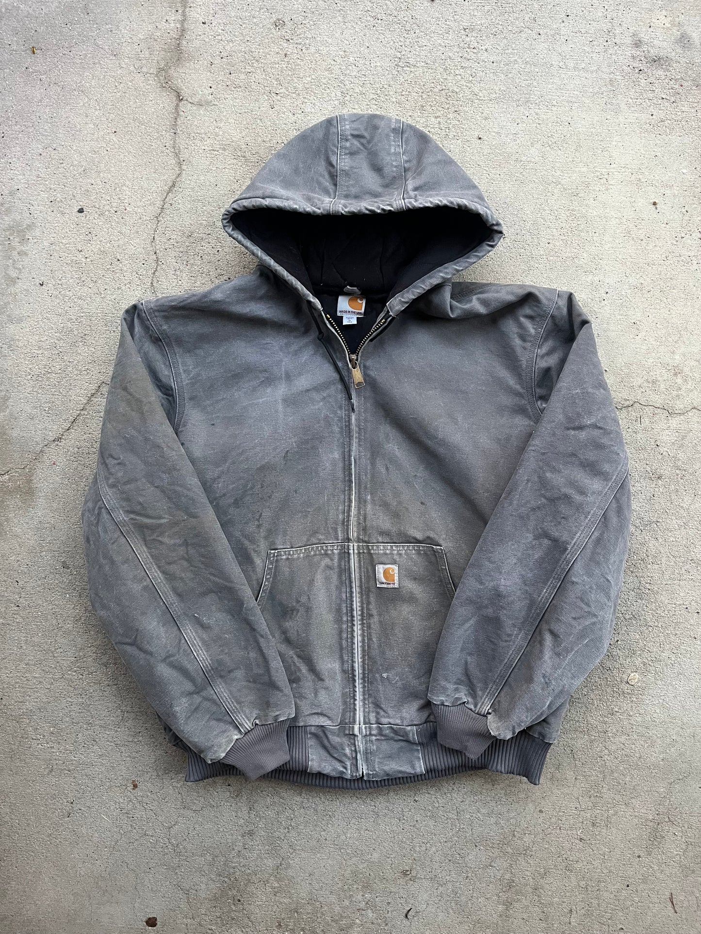 Grey Hooded Carhartt Jacket