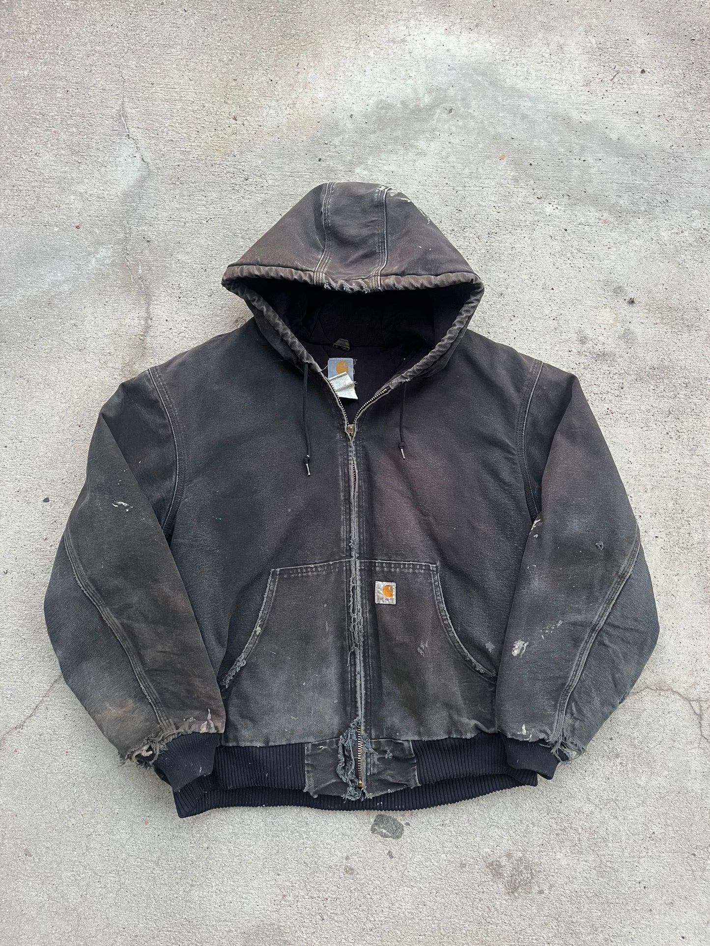 Black Hooded Carhartt Jacket