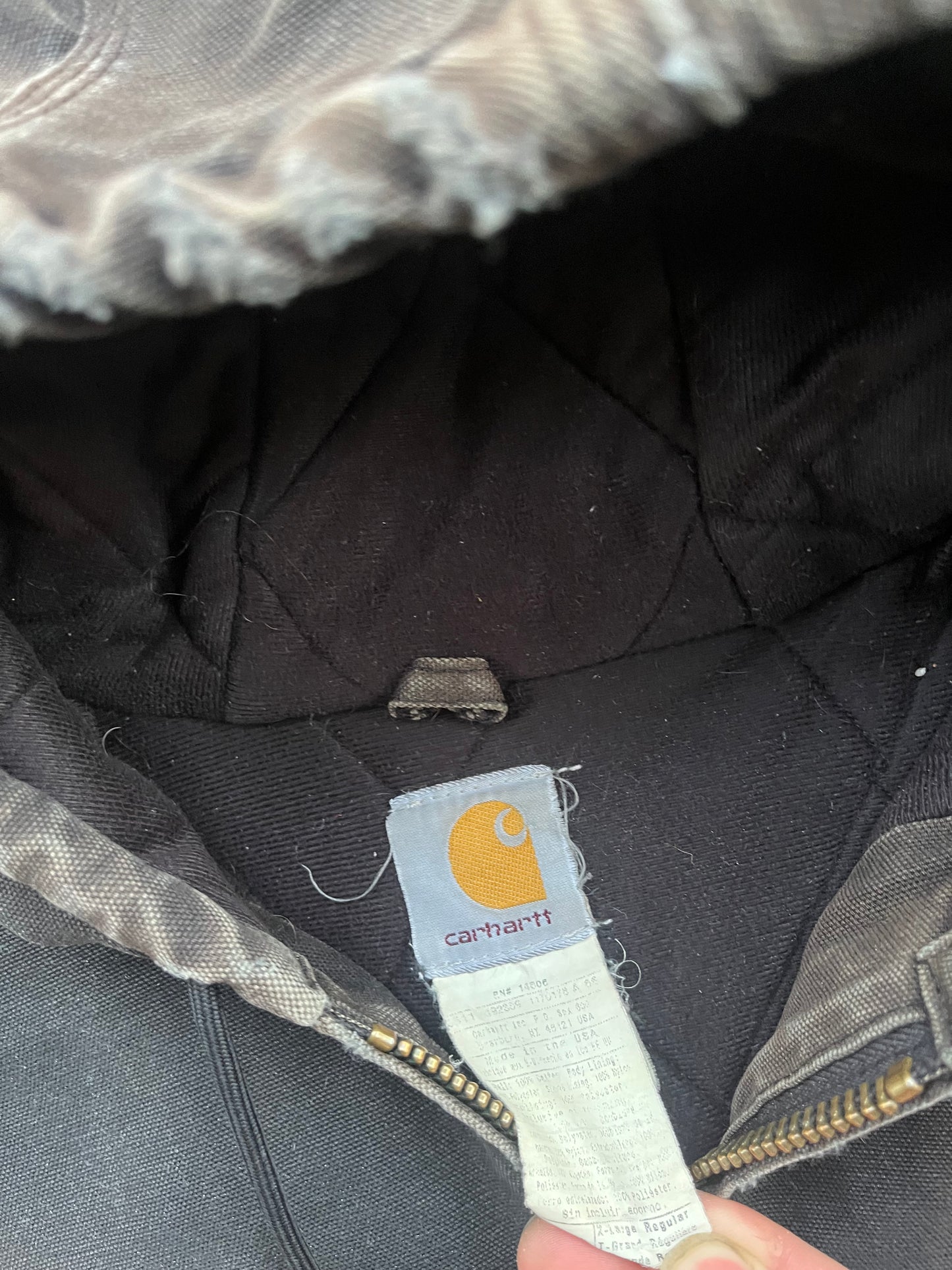 Black Hooded Carhartt Jacket