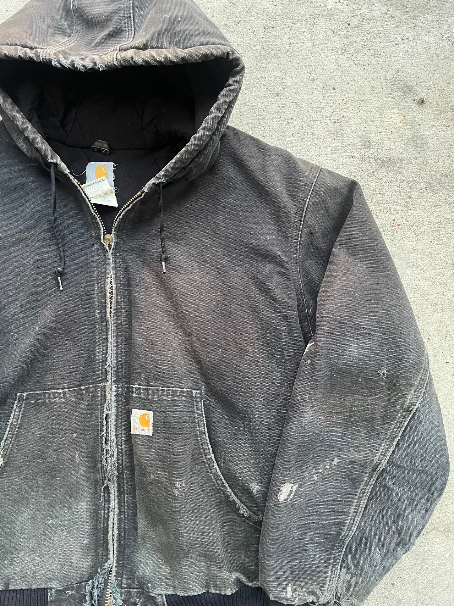 Black Hooded Carhartt Jacket