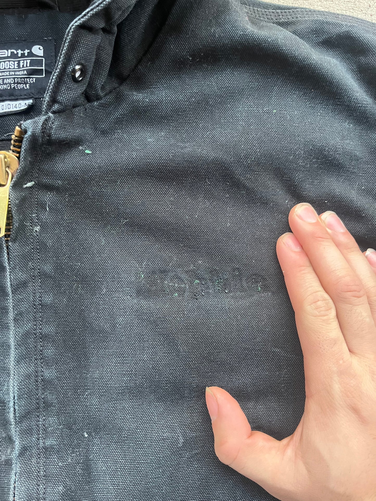 Black Hooded Carhartt Jacket