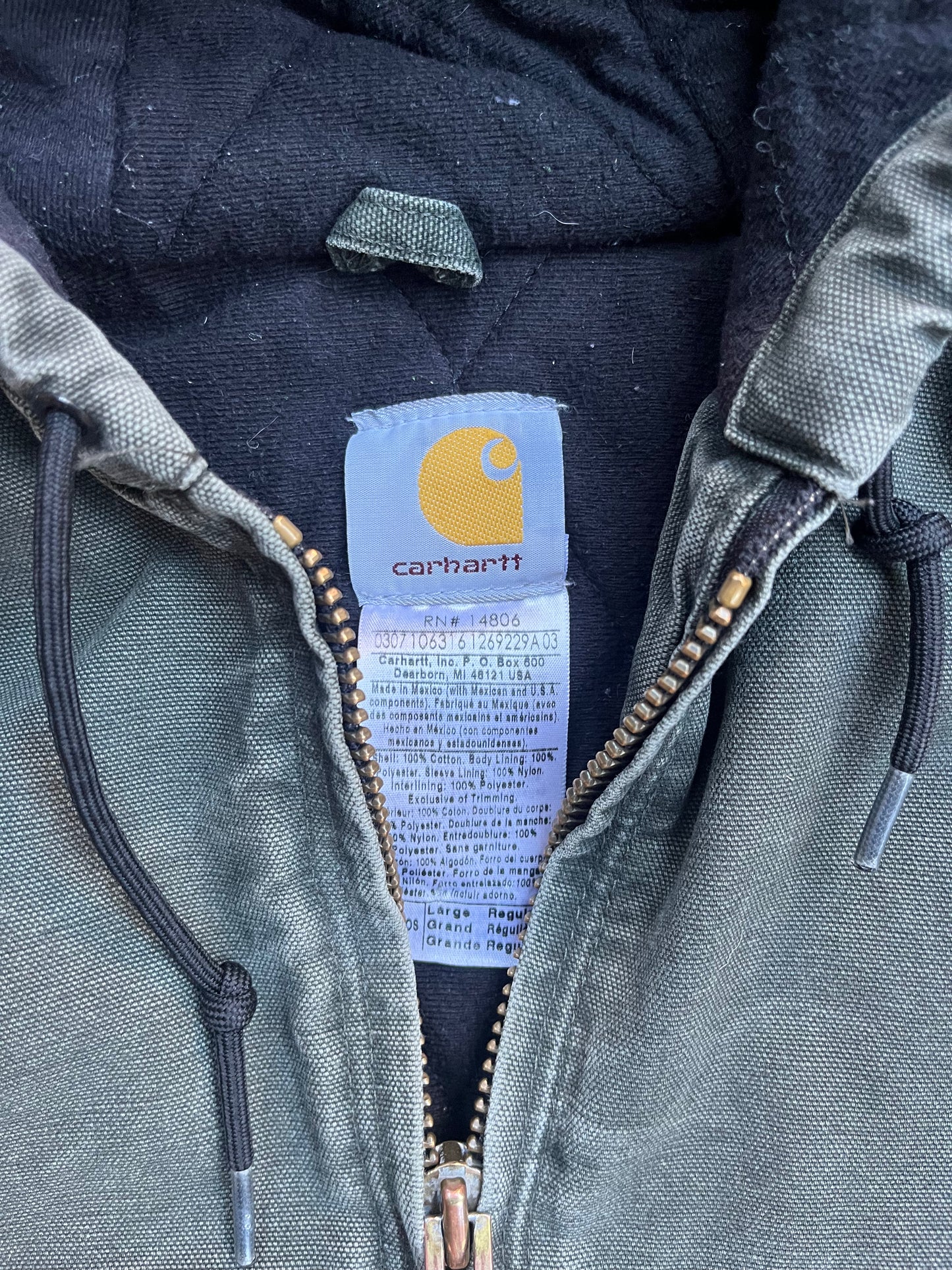 Green Carhartt Hooded Jacket
