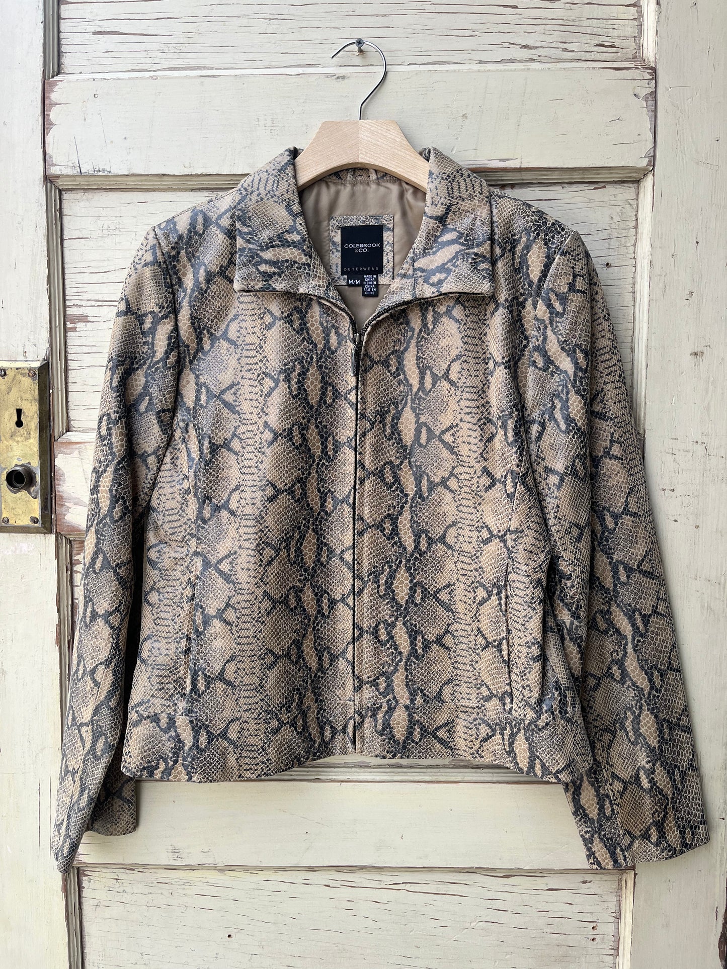 Reptile leather jacket