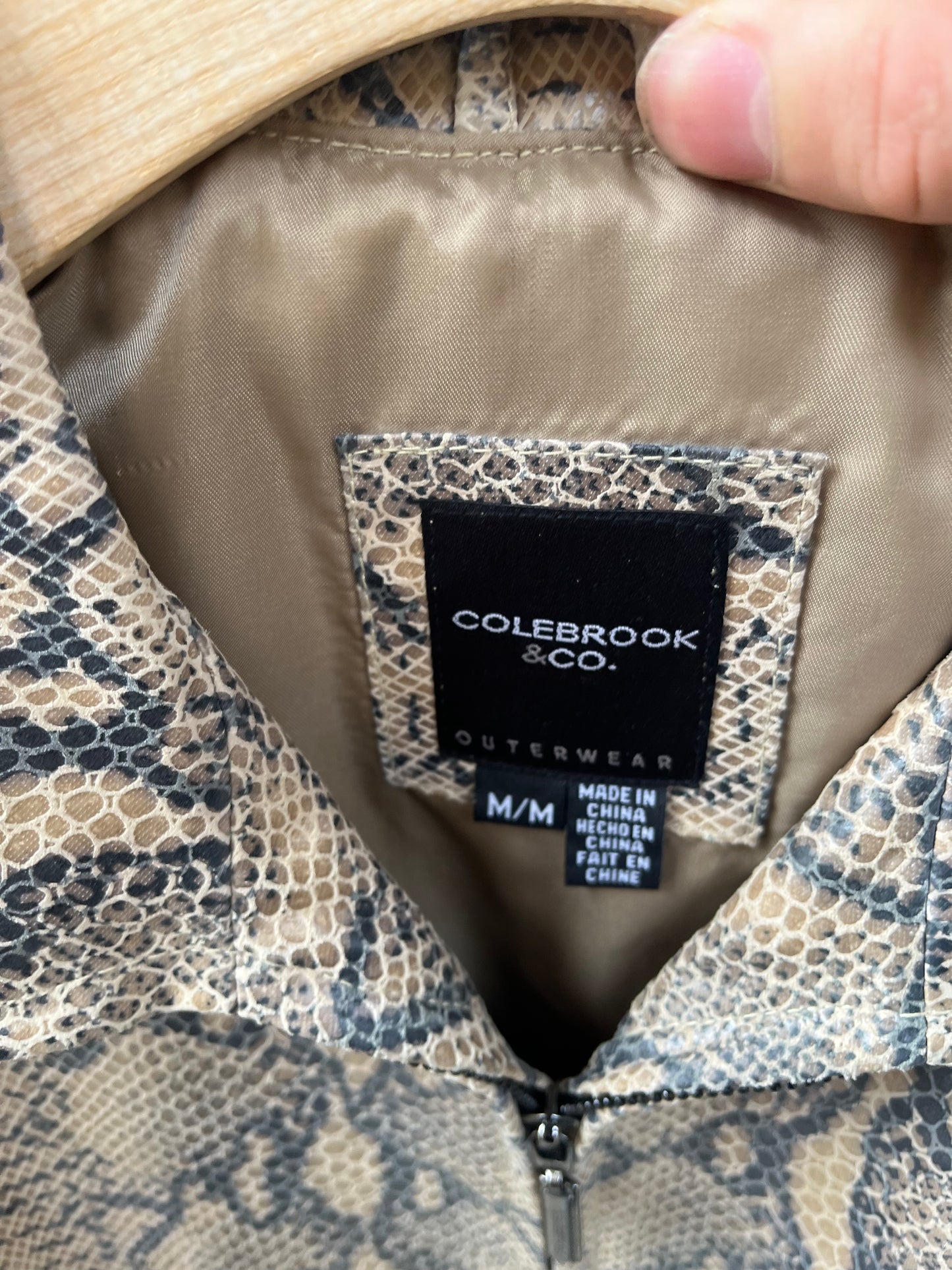 Reptile leather jacket