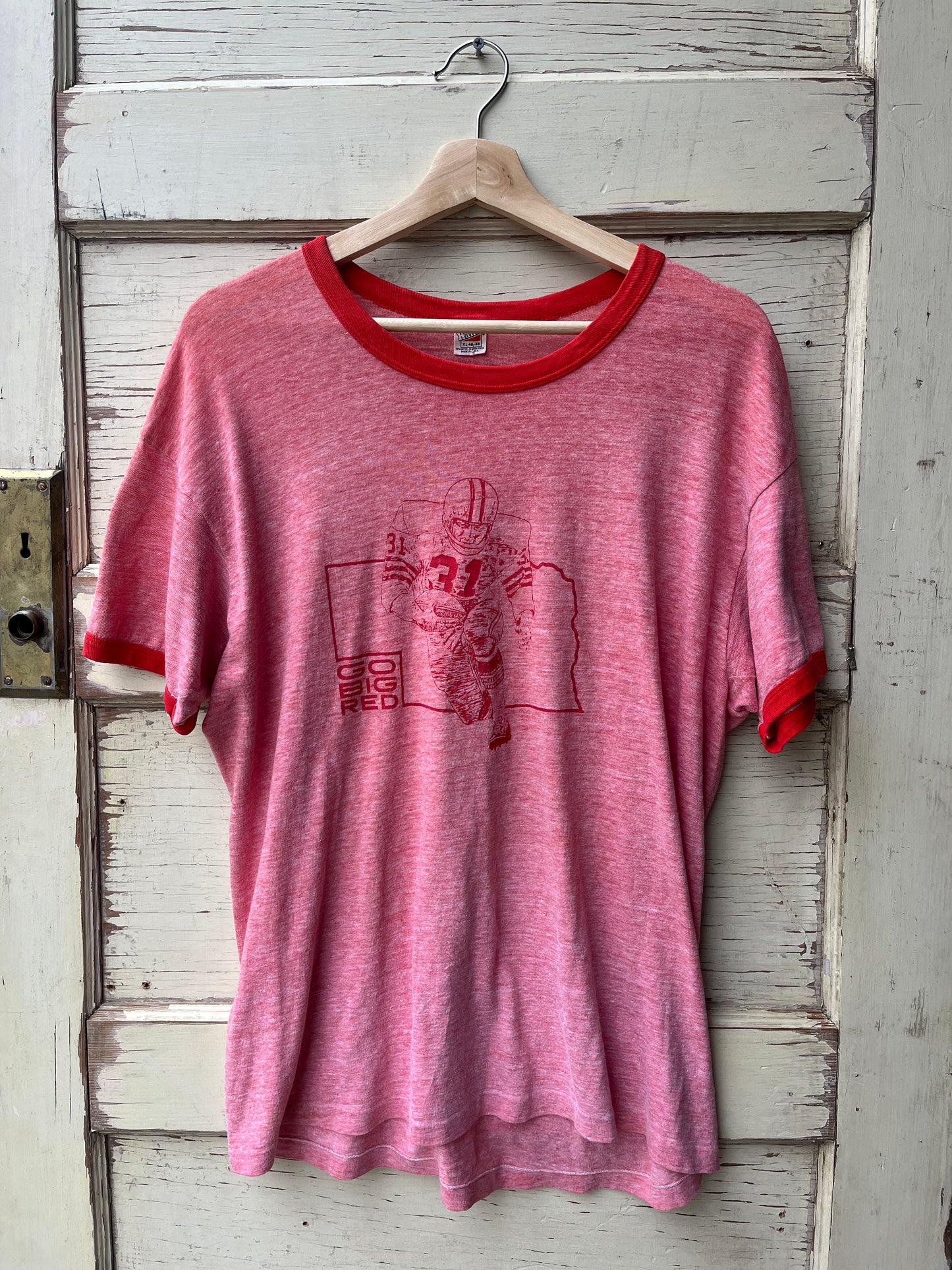 Nebraska "Go Big red" ringer tee
