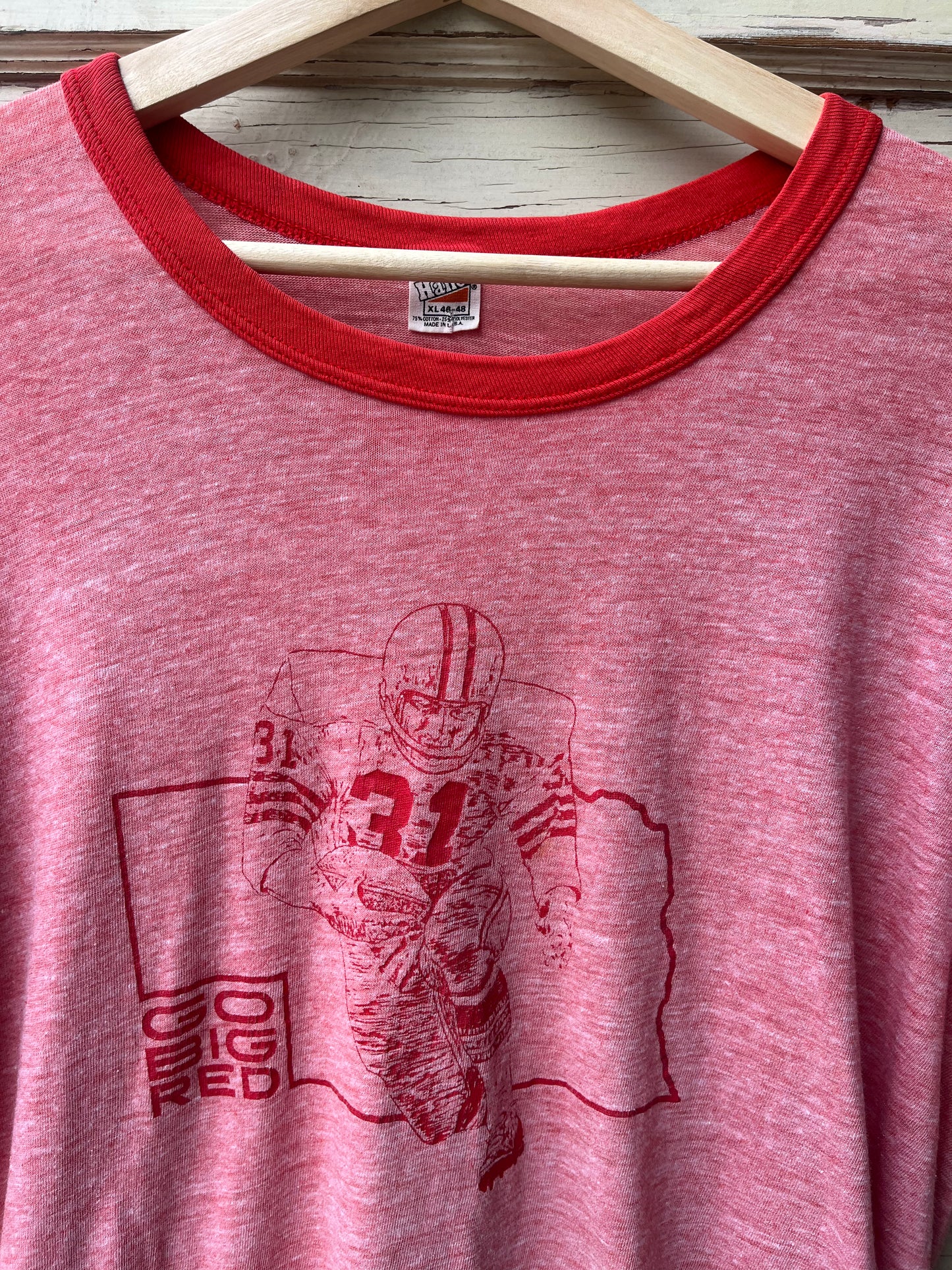 Nebraska "Go Big red" ringer tee